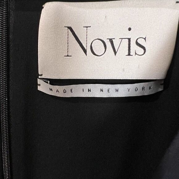 Novis Womens Silk Dress Size 8 Novelty Print Floral Runway Made In USA - Picture 5 of 14